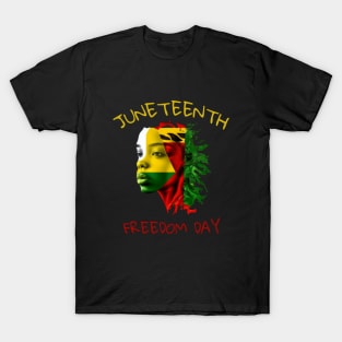 juneteenth, black pride, african american girl, gift present ideas T-Shirt